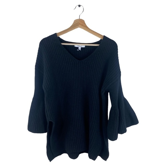 Derek Lam 10 Crosby Bell Sleeve Black Sweater Size Medium - Picture 1 of 7